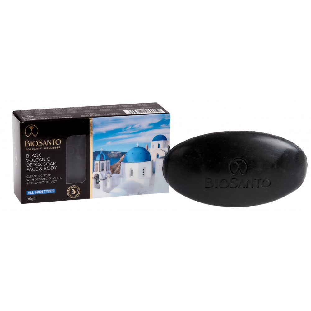 BLACK VOLCANIC DETOX SOAP FACE & BODY 90gr