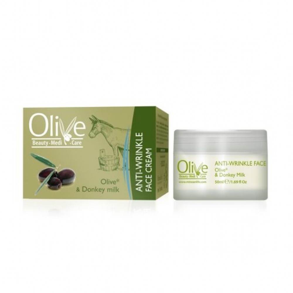 Anti-Wrinkle Face Cream with Olive & Donkey Milk Natural Cosmetics