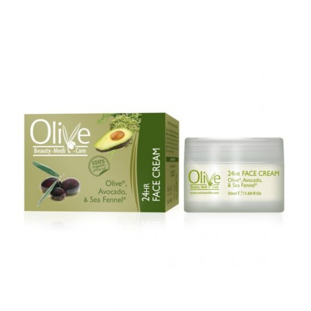 24h Face Cream – Olive, Avocado & Sea Fennel Natural Cosmetics