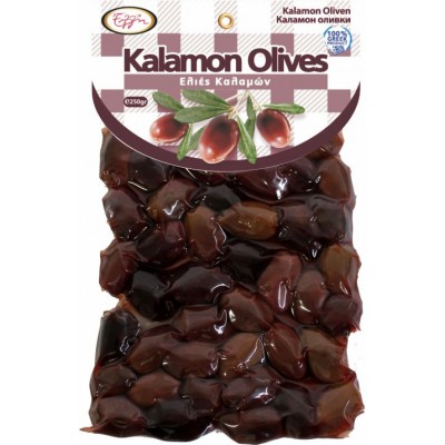 Black Kalamata olives "kalamon" (vacuum pack 250g)                                                              