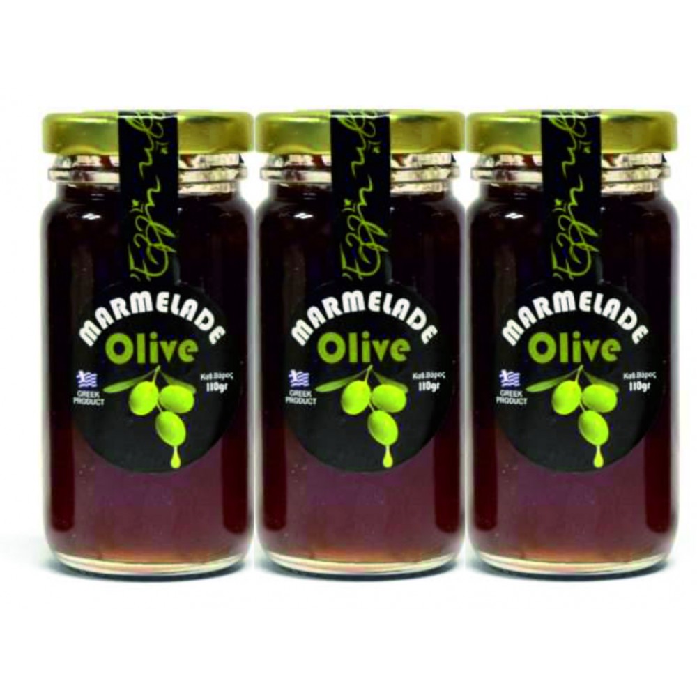 3 mini olive jams 3x110g Vassilakis Estate selections