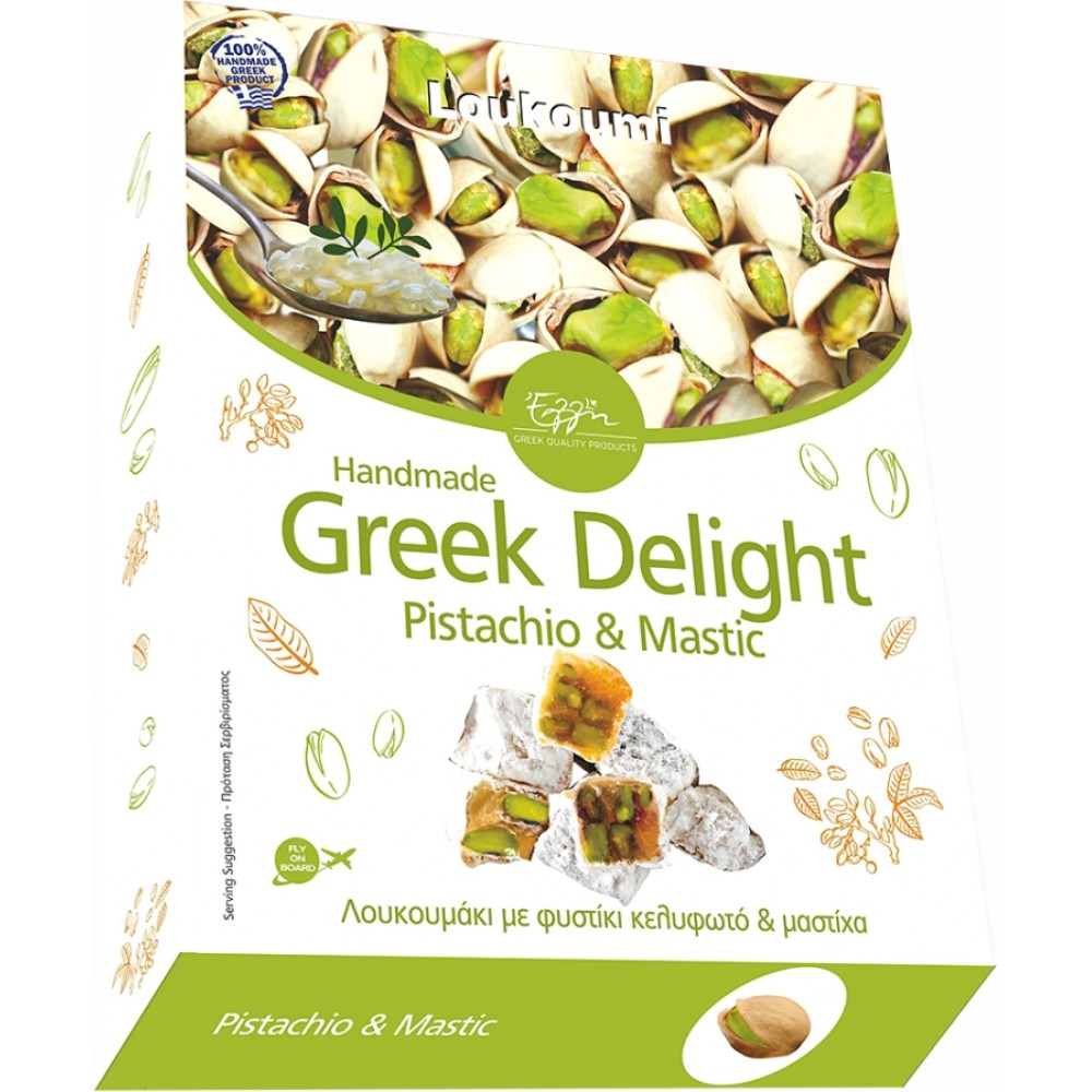 Greek delight pistachio & mastic 150g box Vassilakis Estate selections