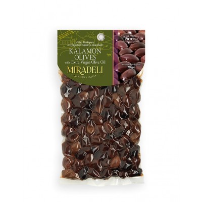 Black Kalamata olives "kalamon" (vacuum pack 250g)                                                              